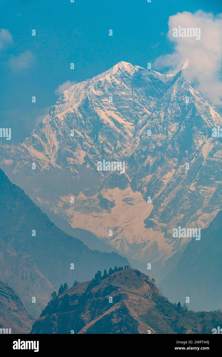 Mont Annapurna, 8091m, province de Gandaki, Népal Banque D'Images