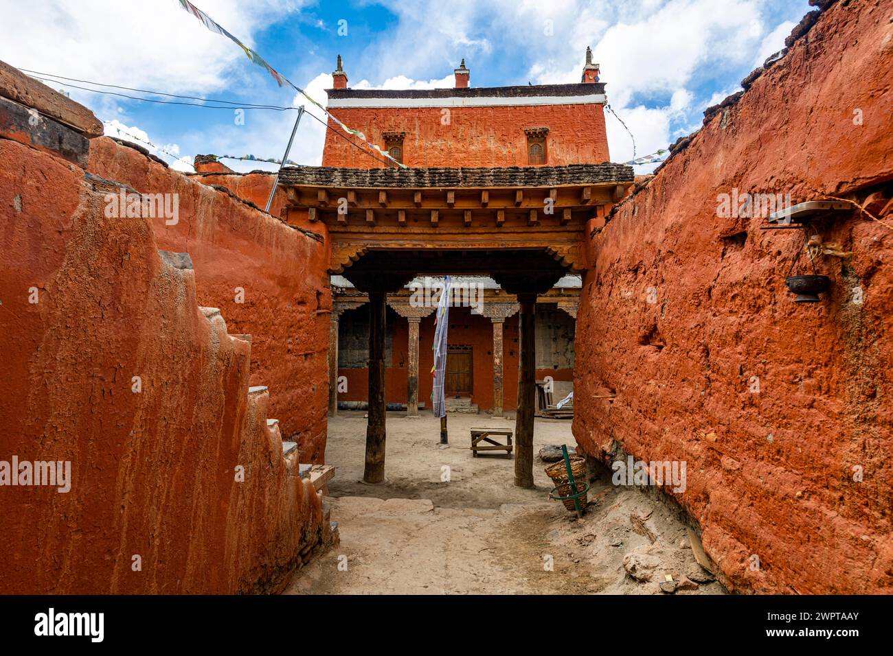 Monastère de Lo-Manthang, Royaume de Mustang, Népal Banque D'Images