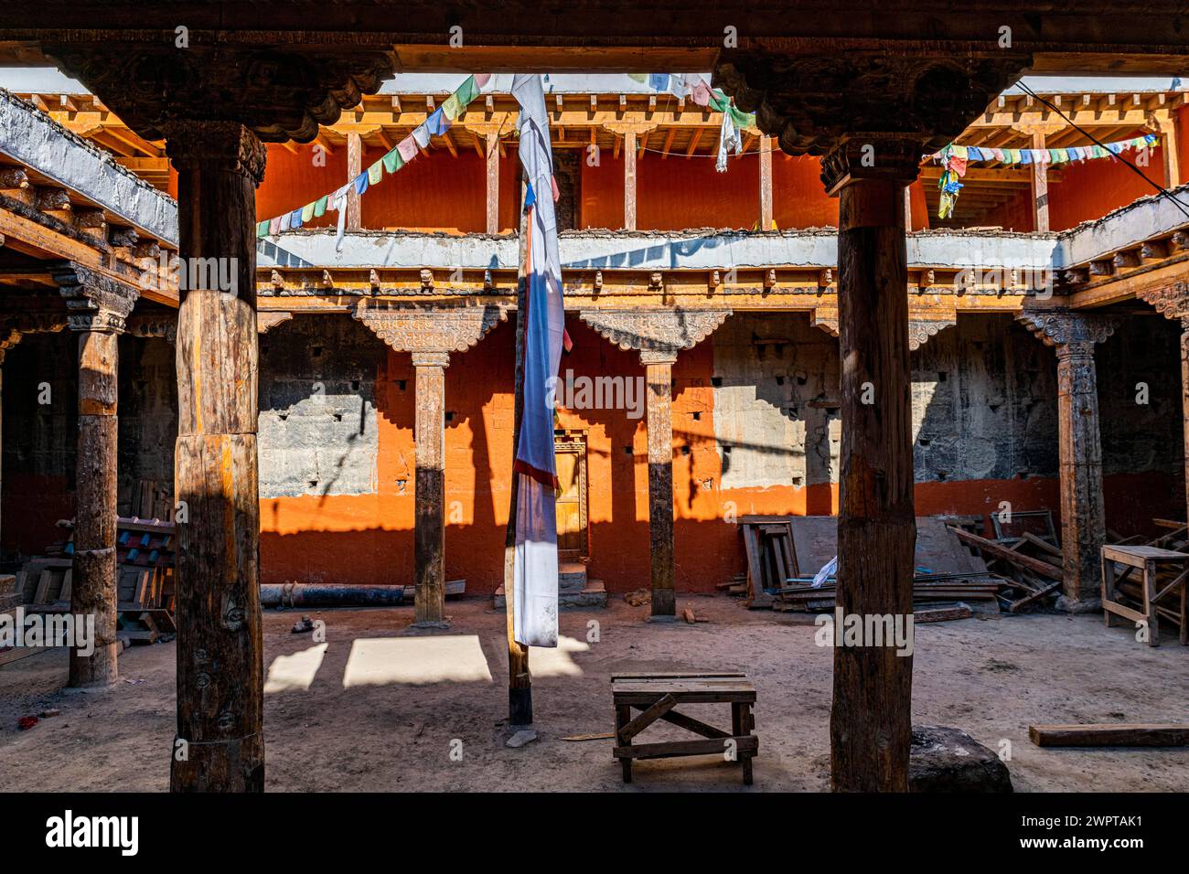 Monastère de LO Manthang, Royaume de Mustang, Népal Banque D'Images