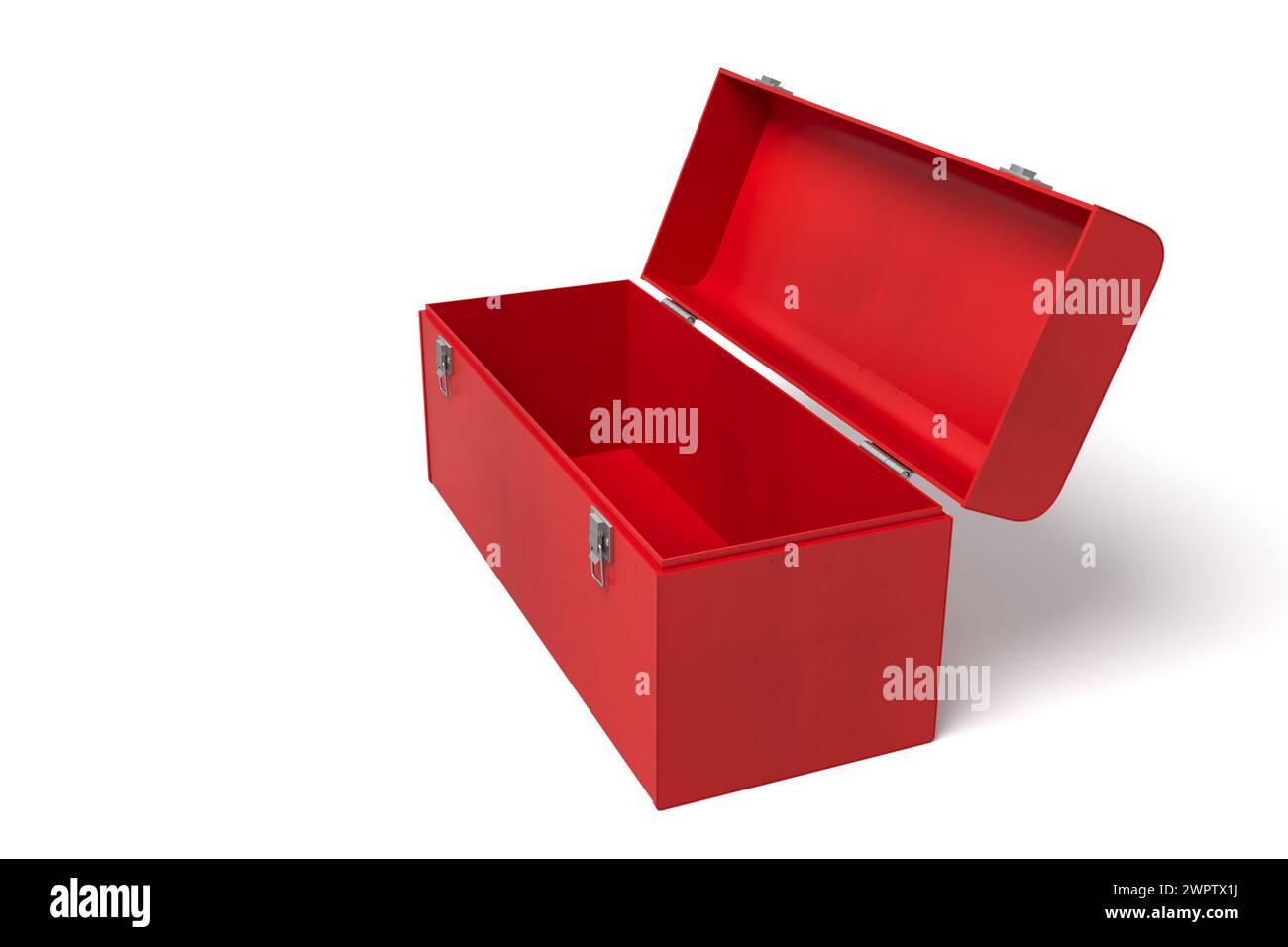 Boîte à outils rouge ouverte pour révéler l'espace vide Banque D'Images