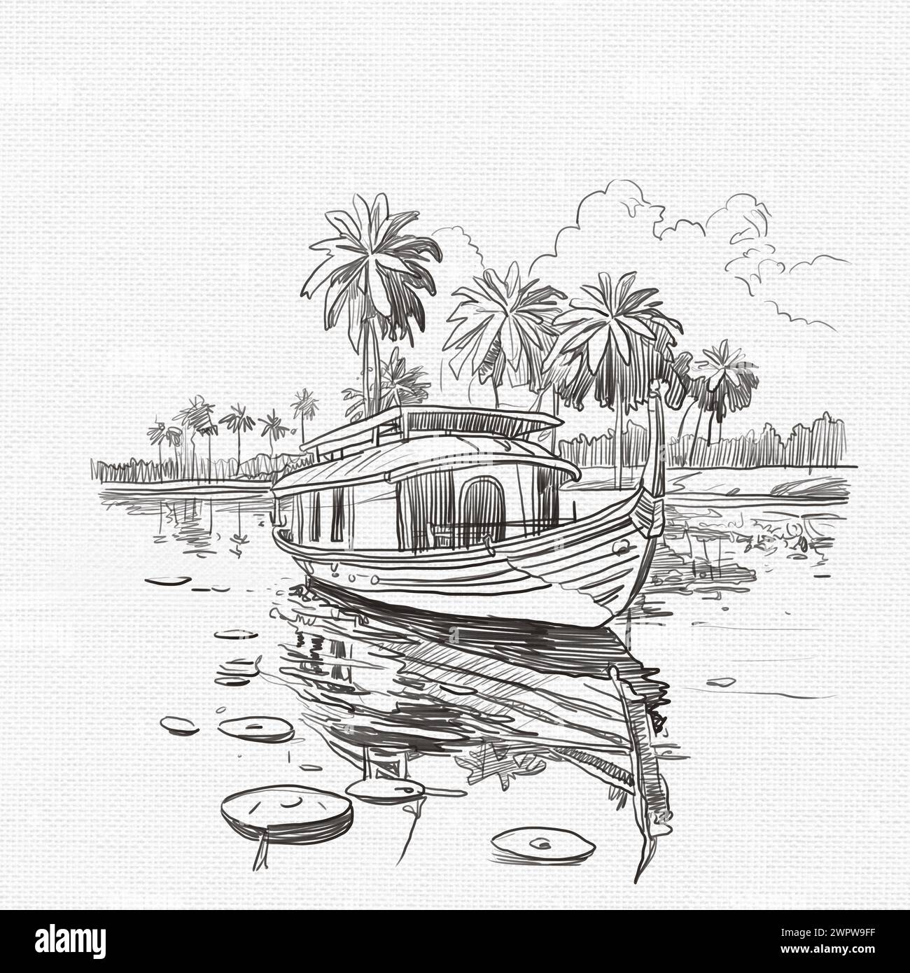 Kerala, illustration de fond Onam montrant la culture du Kerala Banque D'Images