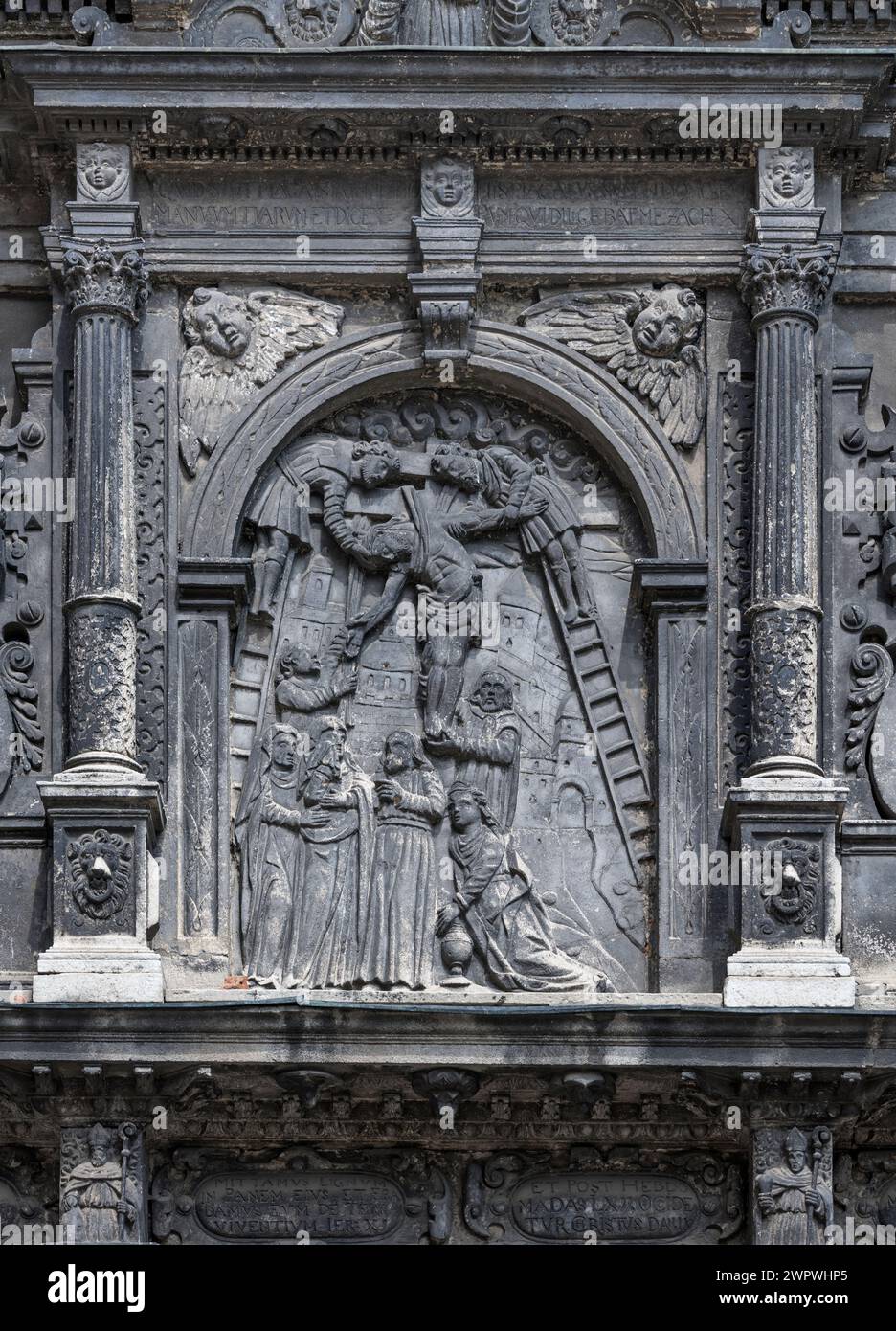 Descente de la Croix, Chapelle Boim, Cathédrale latine, Cathédrale Basilique de l'Assomption, Lviv, Ukraine Banque D'Images