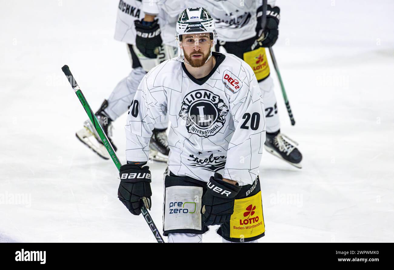 #20 Niklas Heinzinger, Verteidiger Bietigheim-Steelers. (Winterthur, Schweiz, 09.09.2023) Banque D'Images