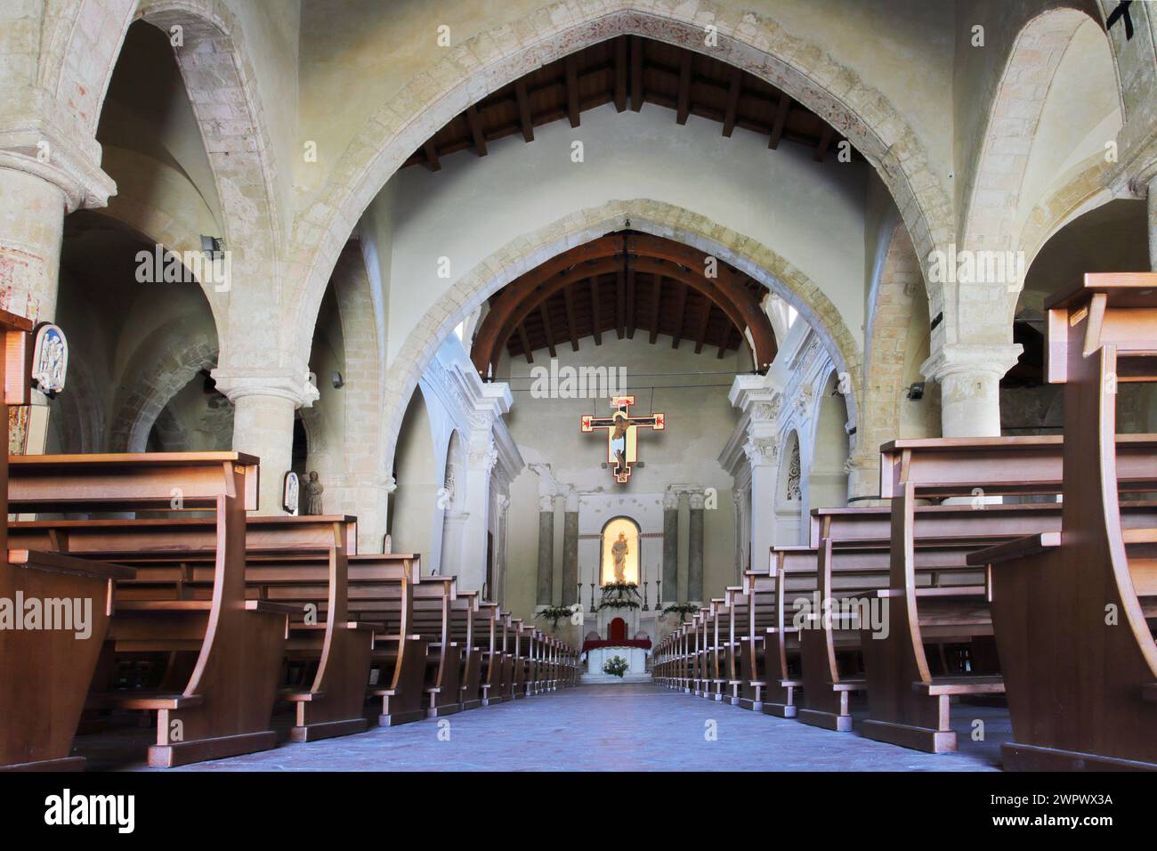 Vues de Caltabellotta Cathédrale Maria Santissima Assunta (Cathédrale de Triokala), Sicile, Italie Banque D'Images