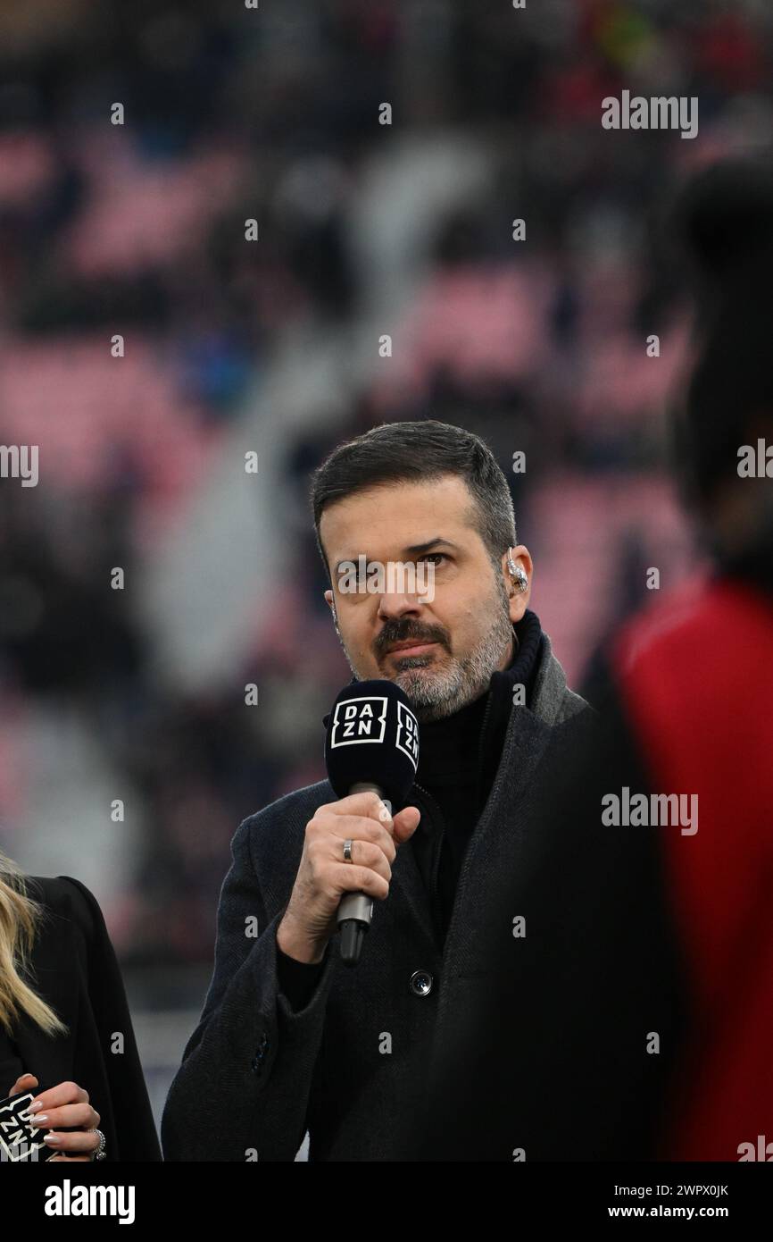 Andrea Stramaccioni lors du match de football italien Serie A entre le Bologne FC et l’Inter FC Internazionale le 9 mars 2024 au stade Renato Dall’Ara à Bologne, Italie crédit : Tiziano Ballabio Banque D'Images