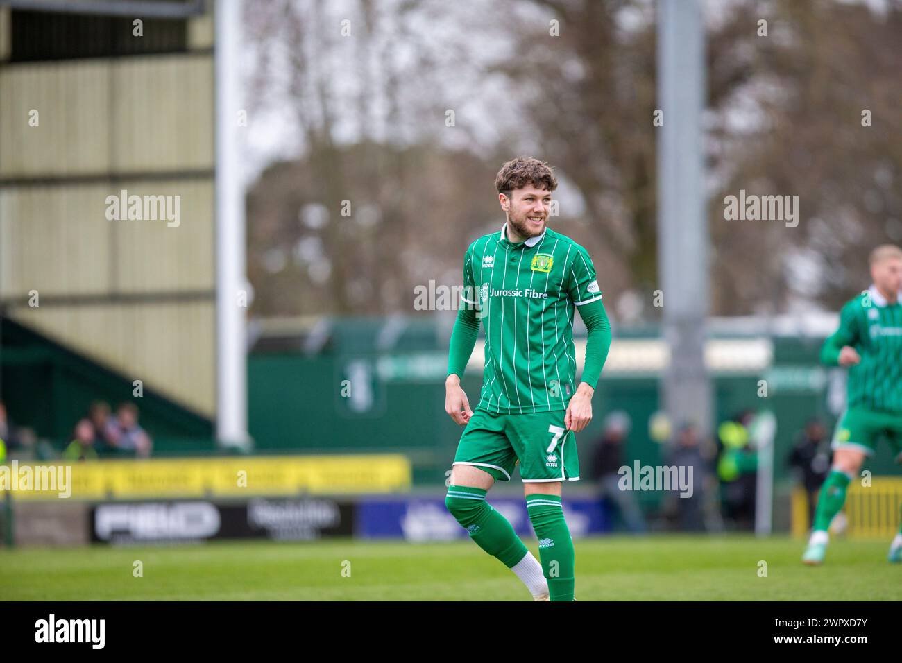 Jordan Stevens de Yeovil Town lors du match de la Ligue nationale Sud au stade Huish Park, Yeovil photo de Martin Edwards/ 07880 707878 Banque D'Images