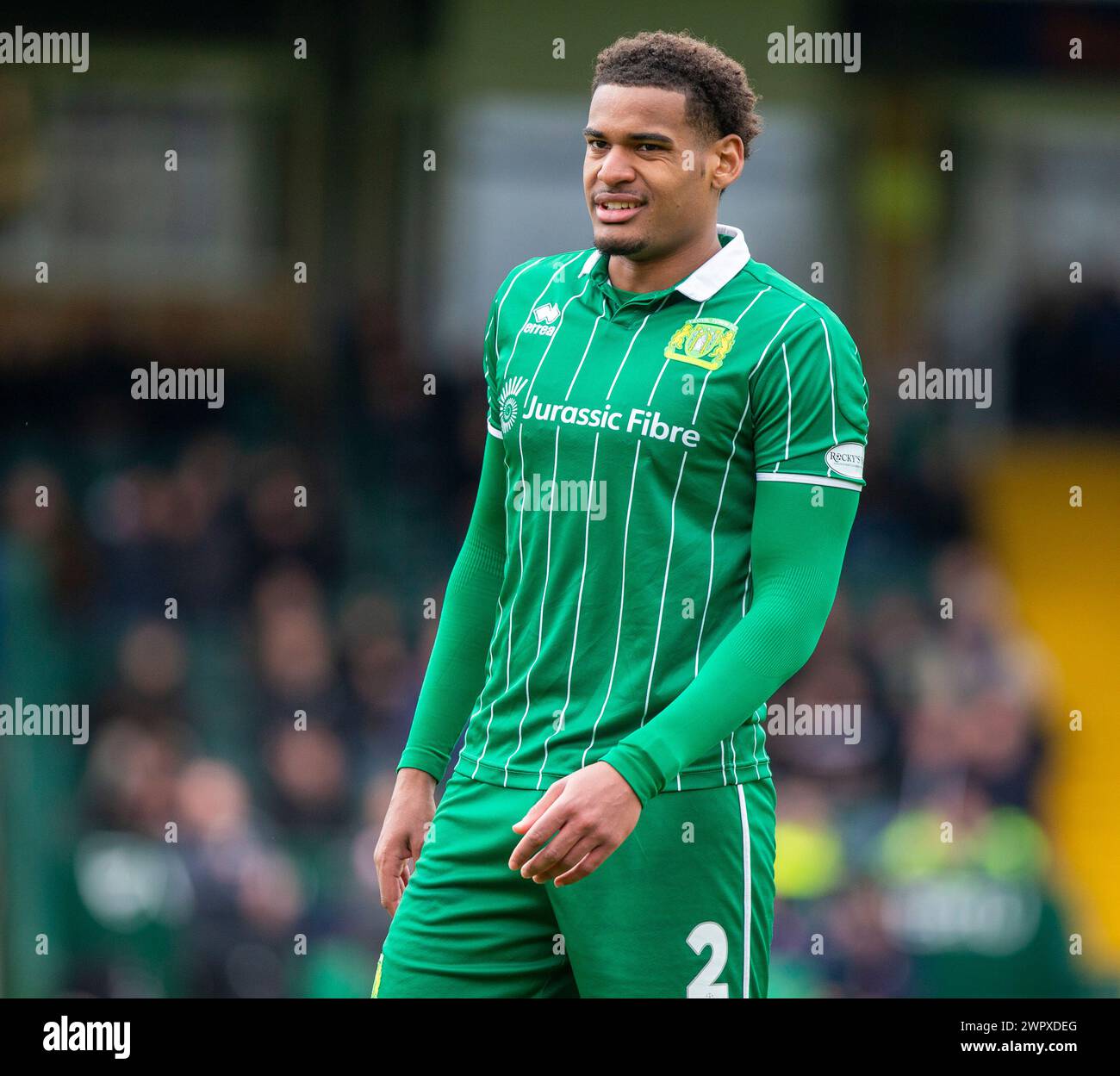 Morgan Williams de Yeovil Town lors du match de la Ligue nationale Sud au stade Huish Park, Yeovil photo de Martin Edwards/ 07880 707878 Banque D'Images