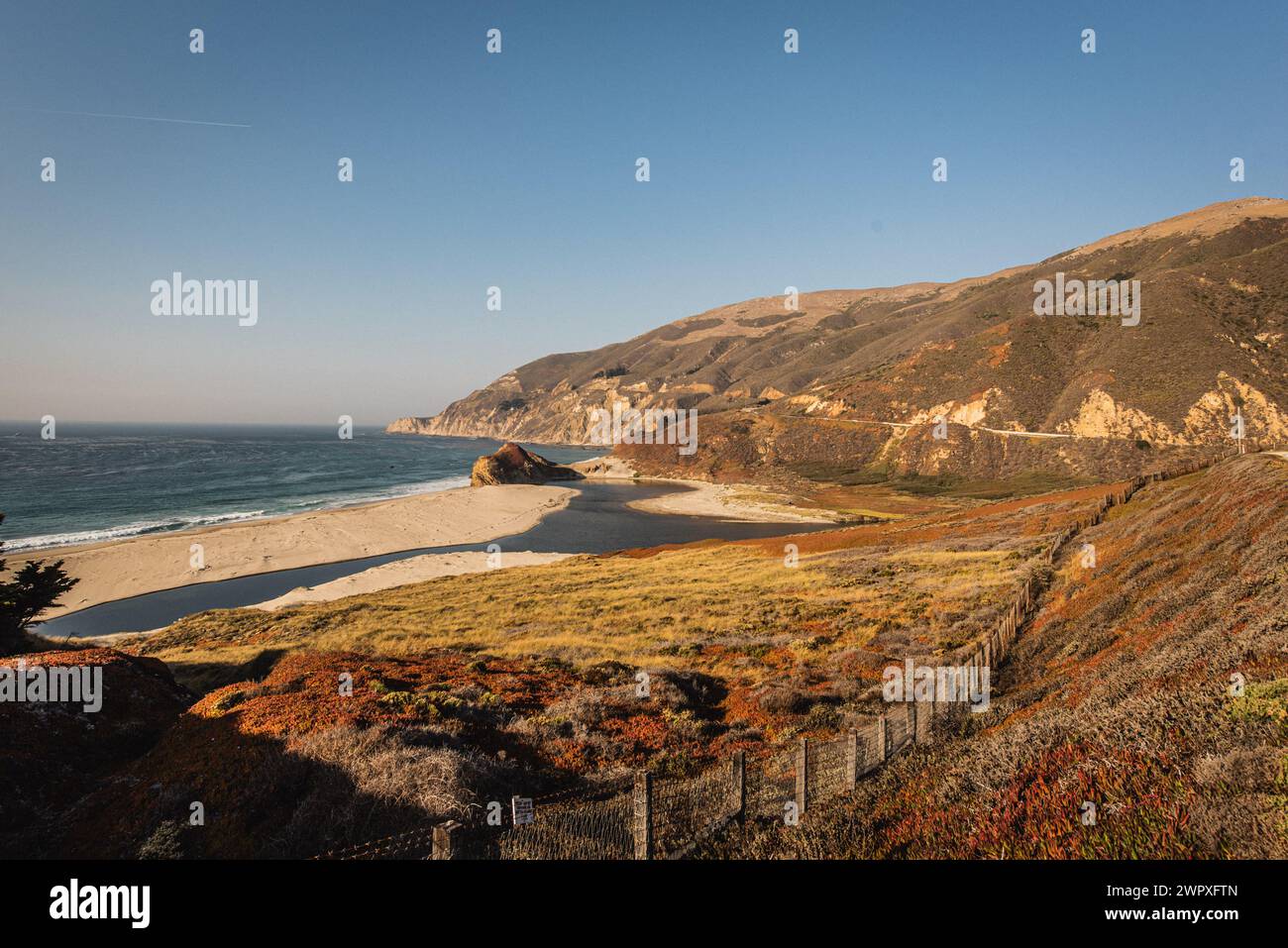 La côte accidentée du parc d'État de Garrapata en Californie Banque D'Images