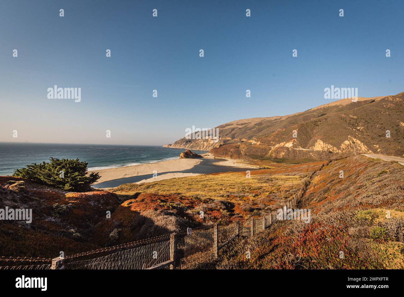 La côte accidentée du parc d'État de Garrapata en Californie Banque D'Images