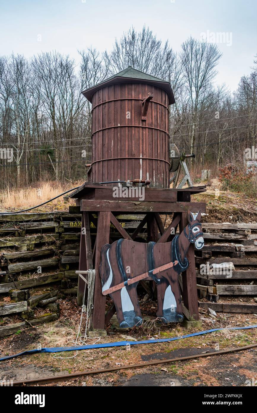 Château d'eau et Mule, Ashland Pennsylvanie États-Unis Banque D'Images