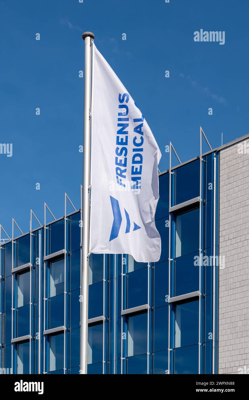 Bad Homburg, Allemagne, 2024 : Fresenius se & Co. KGaA est une multinationale européenne de soins de santé basée à Bad Homburg vor der Höhe Banque D'Images