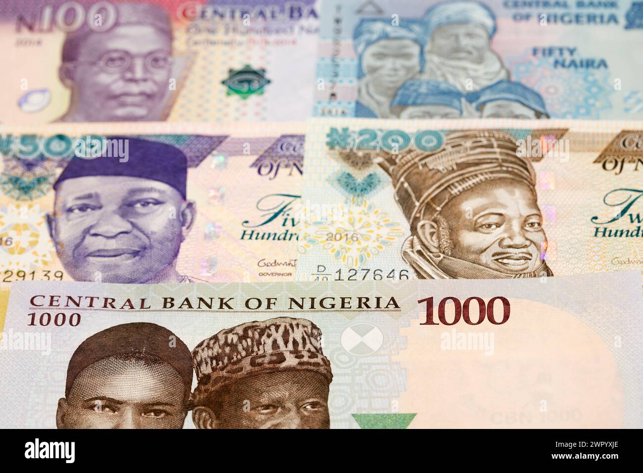 Argent nigérian - naira un fond d'entreprise Banque D'Images