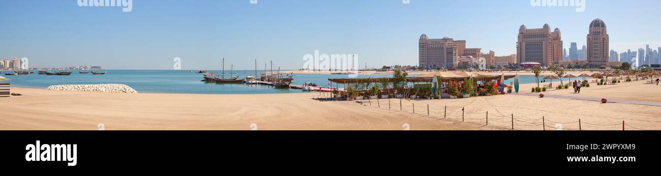 Katara Beach Doha, Qatar, Banque D'Images