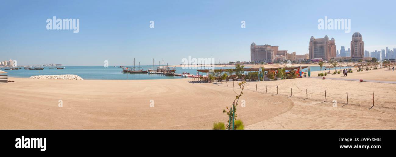 Katara Beach Doha, Qatar, Banque D'Images