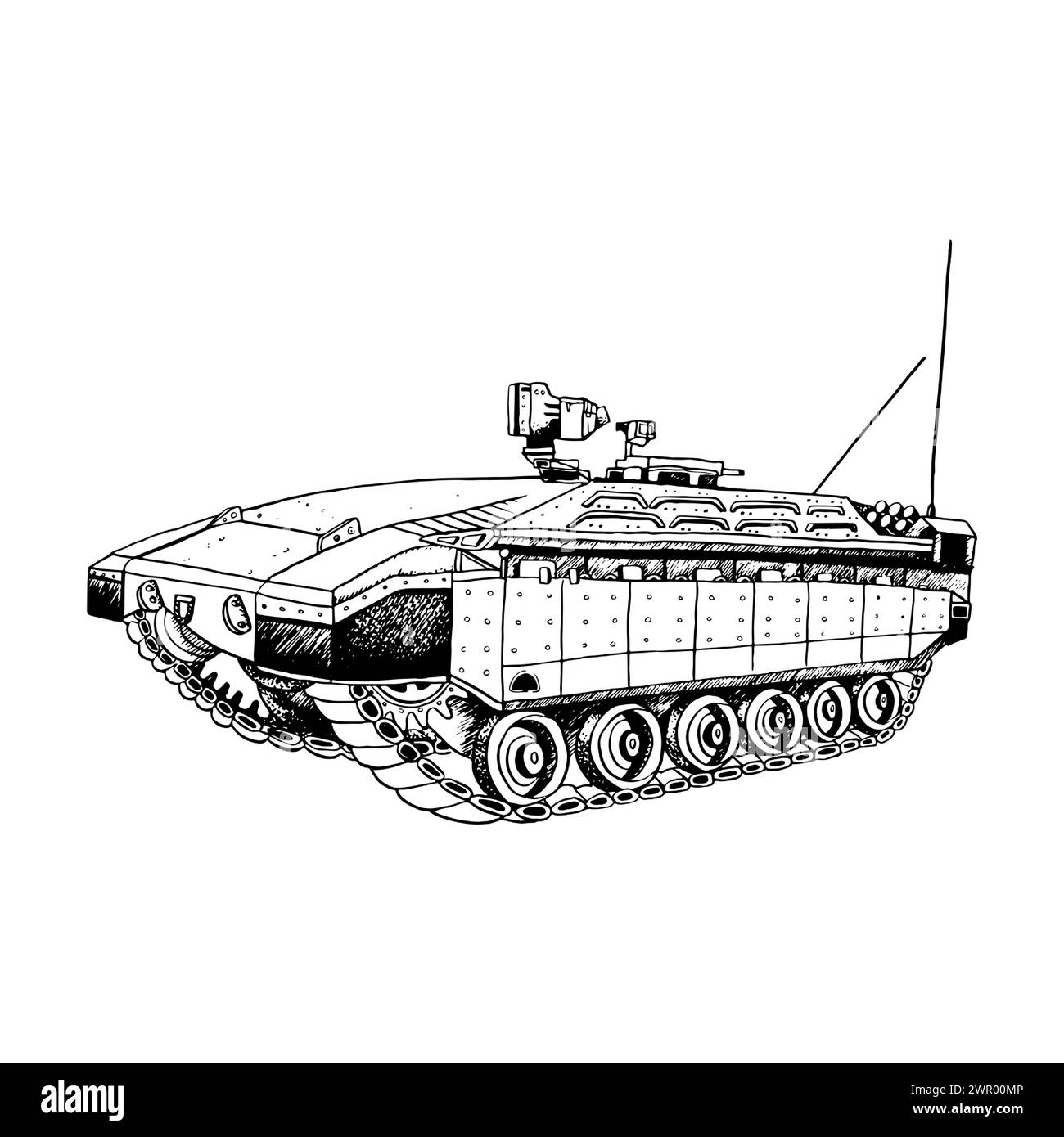 Namer véhicule blindé de transport militaire israélien Illustration de Vecteur