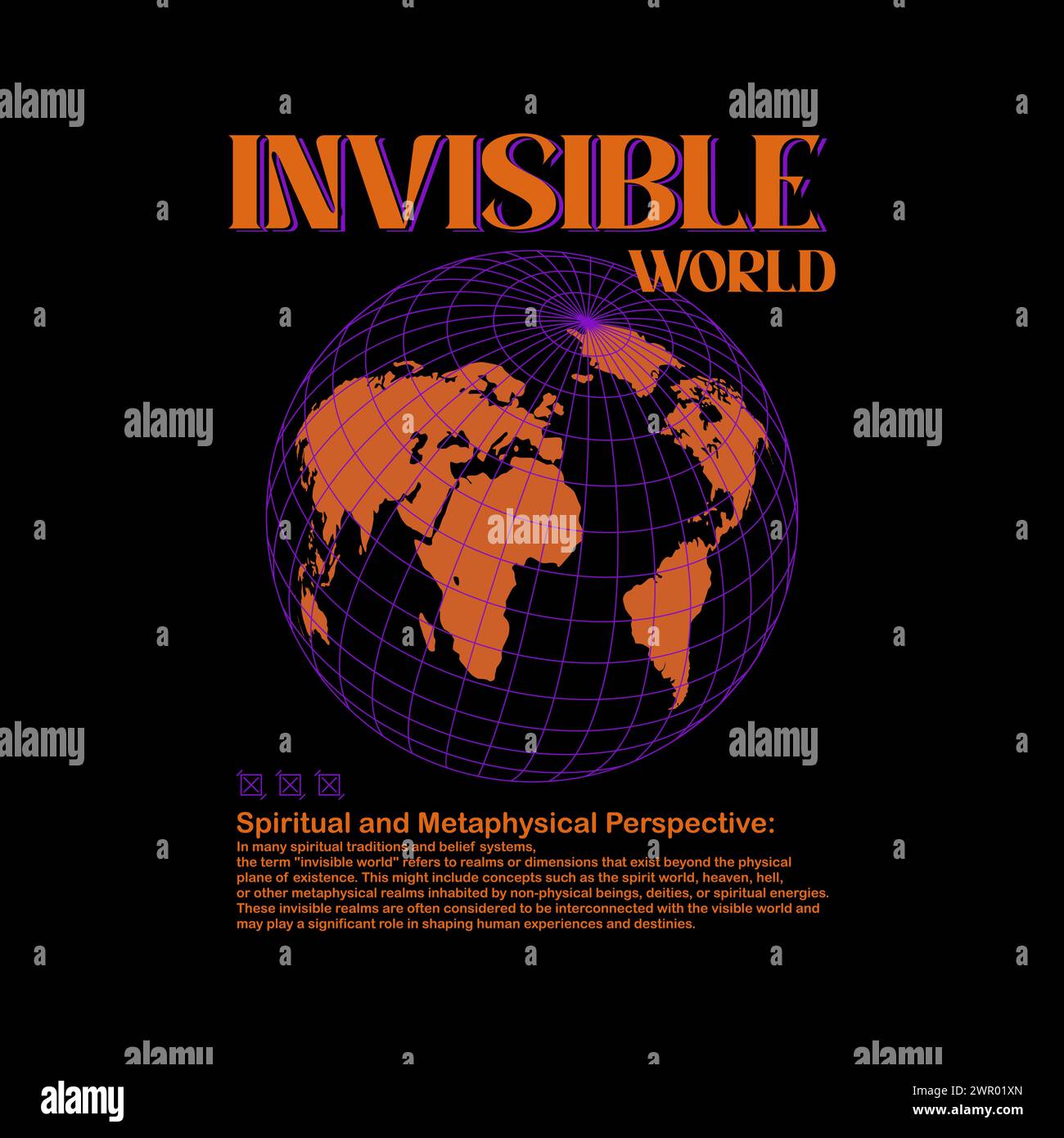 Design d'illustration vectorielle de slogan invisible World pour des graphismes de mode et des t-shirts imprimés. Illustration de Vecteur