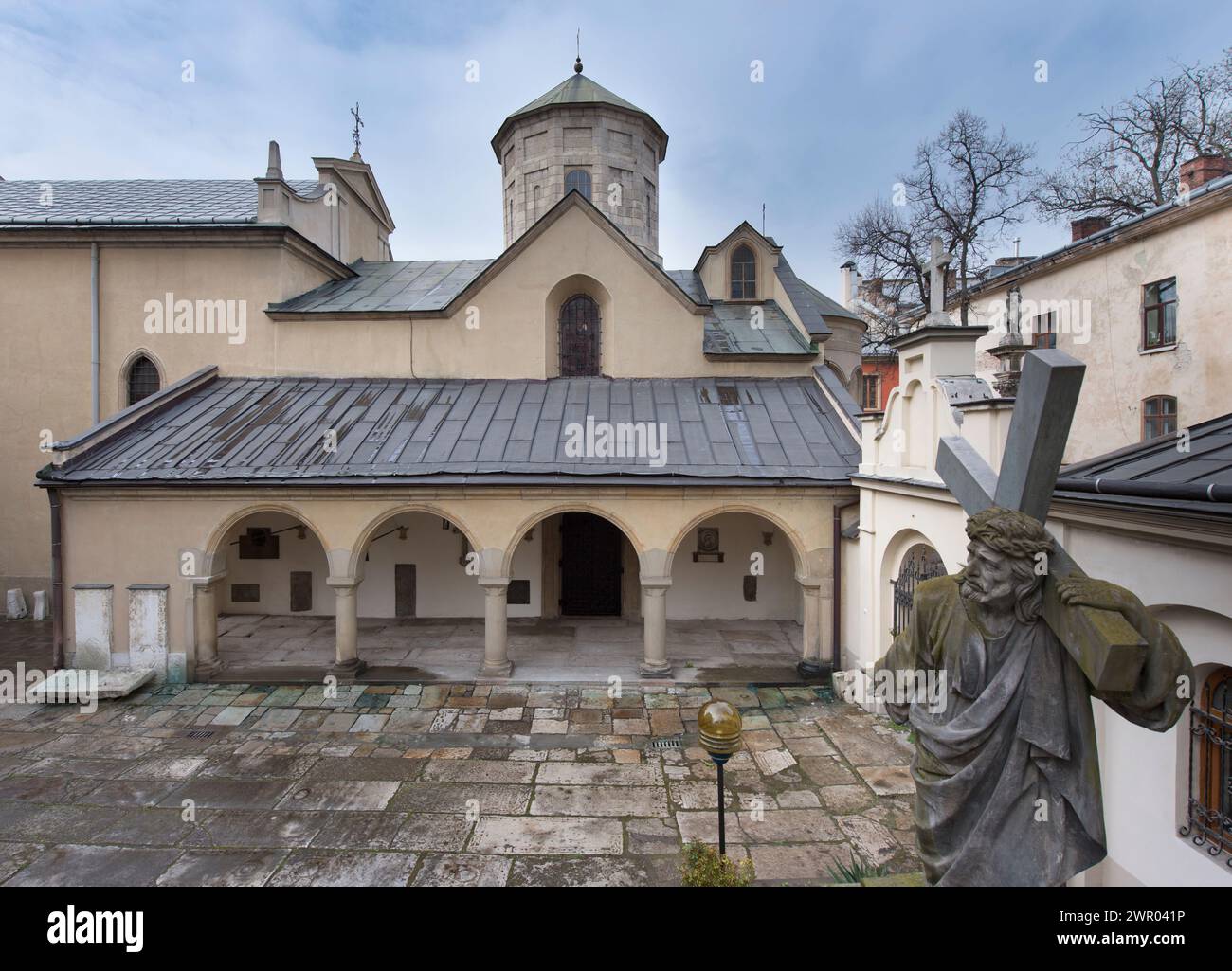 Cathédrale arménienne de Lviv, cour, Ukraine Banque D'Images