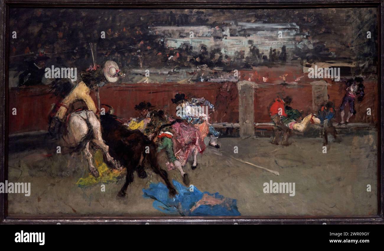 « Bullfighter. Picador blessé », v. 1867, Mariano Fortuny (1838-1874) Banque D'Images