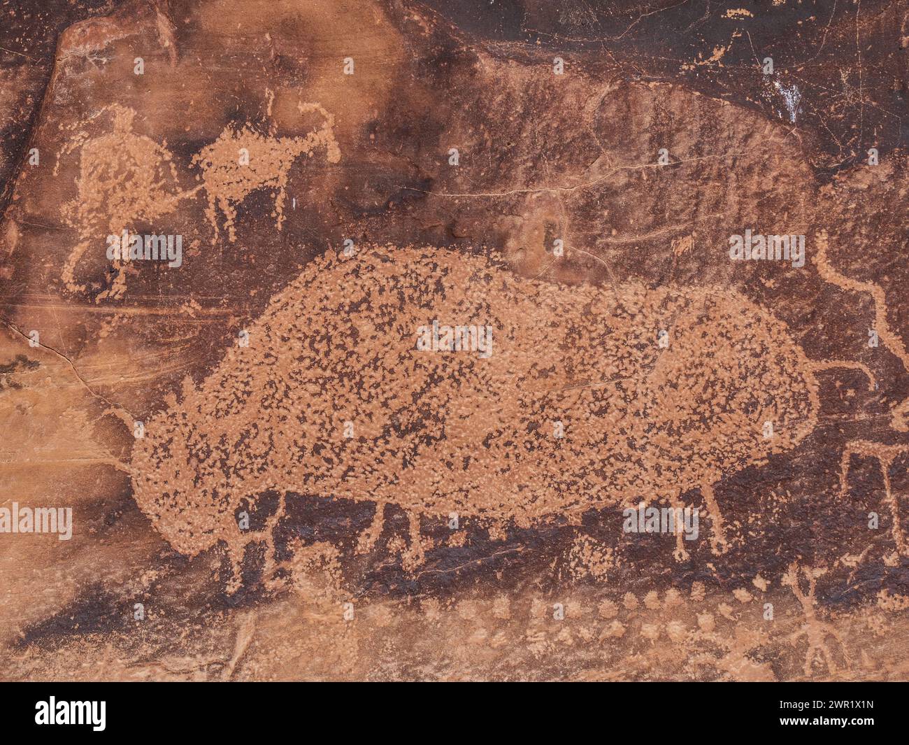 Big Buffalo site, Nine Mile Canyon, Carbon County, Utah. Banque D'Images