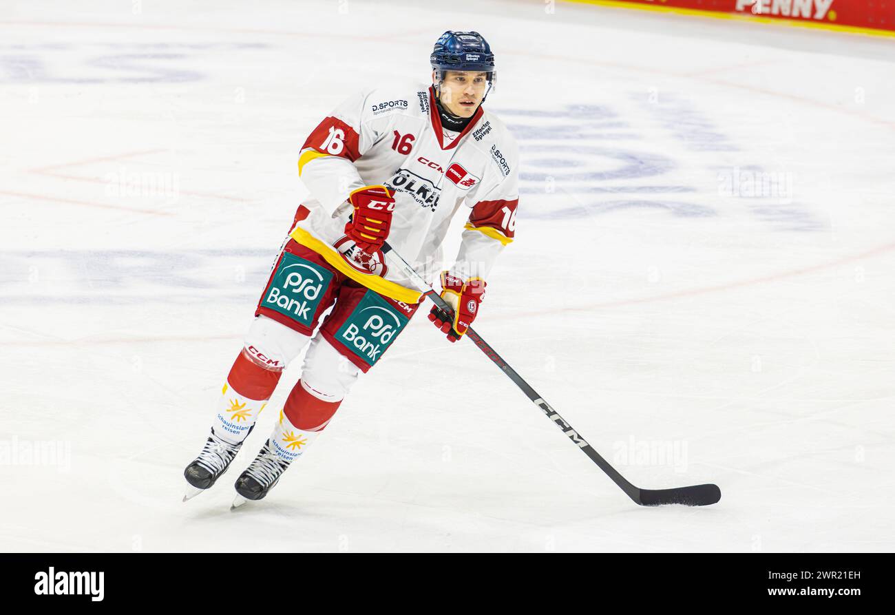 Schwenninger Wild Wings - Düsseldorf EG, Helios Arena, Penny DEL, 37. Spieltag Hauptrunde : #16 Alex Cumiskey, Verteidiger Düsseldorfer EG. (Villingen- Banque D'Images