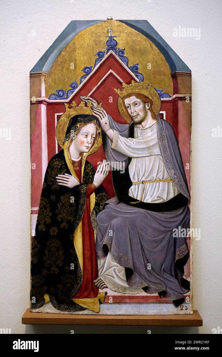 Italie Emilie Romagne Bologne - Galerie nationale d'art - Michele di Matteo - couronnement de la Vierge 1455 Banque D'Images