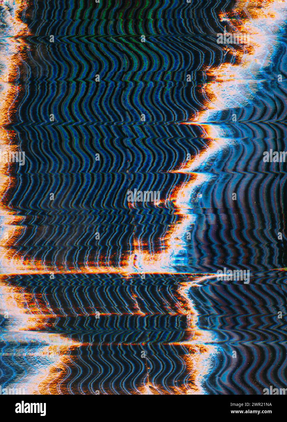 Texture de ligne de courbe de distorsion de pics de bruit numérique Banque D'Images