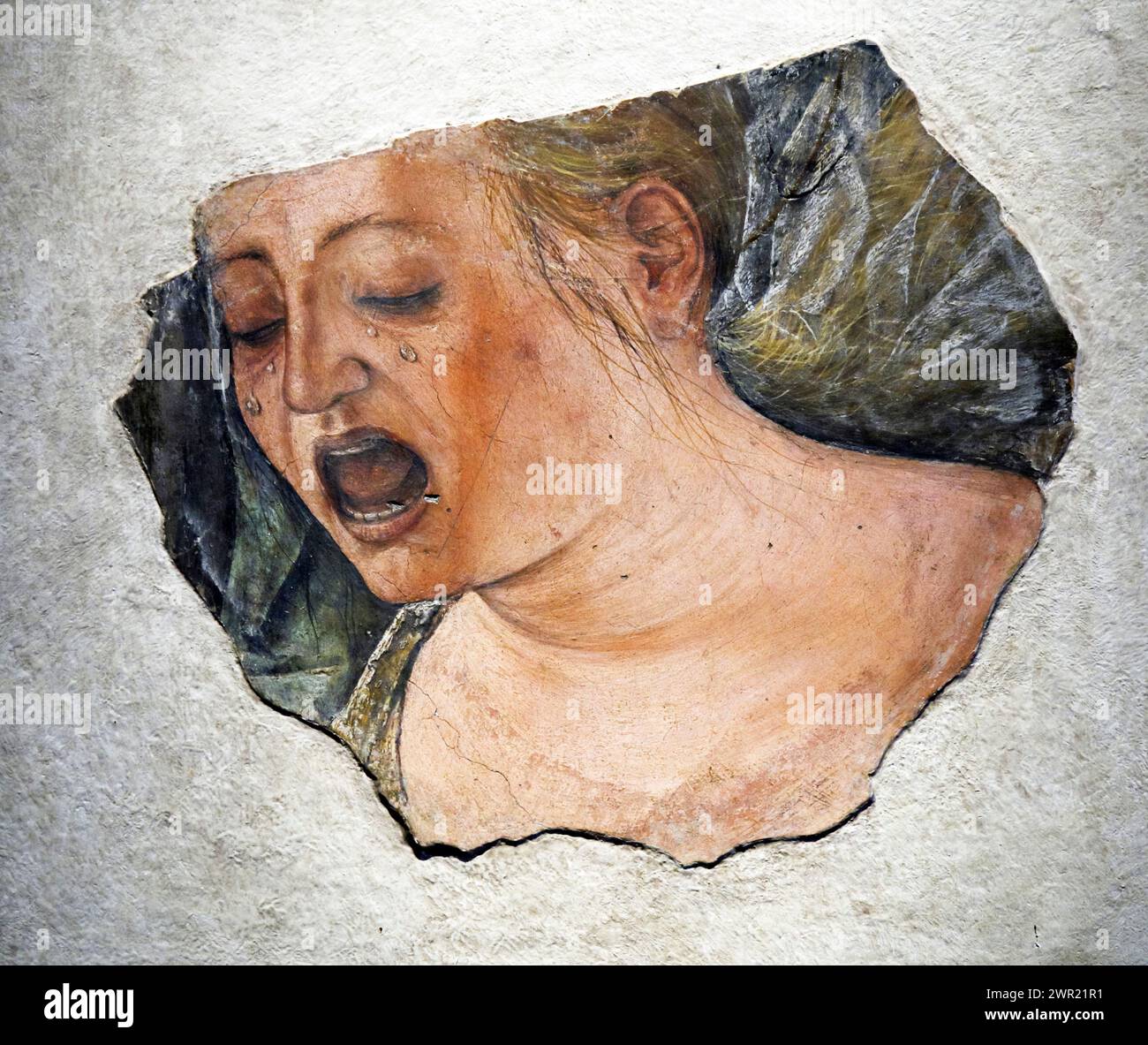 Italie Emilie Romagne Bologne - Galerie nationale d'art - visage de Marie Madeleine pleurs par Ercole Roberti Banque D'Images