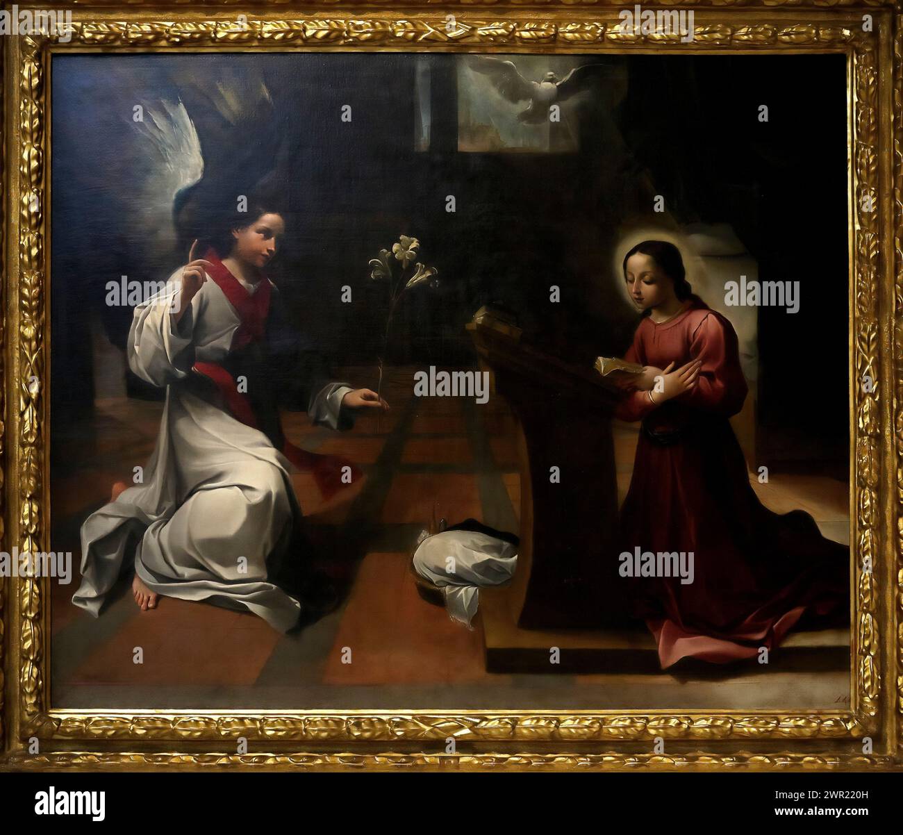 Italie Emilie Romagne Bologne - Galerie nationale d'art - Annonciation de Ludovico Carracci en 1584 Banque D'Images