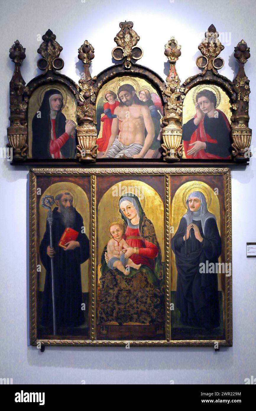 Italie Emilie Romagne Bologne - Galerie nationale d'art - Francesco Pelosio - Polyptyque 1476 Banque D'Images