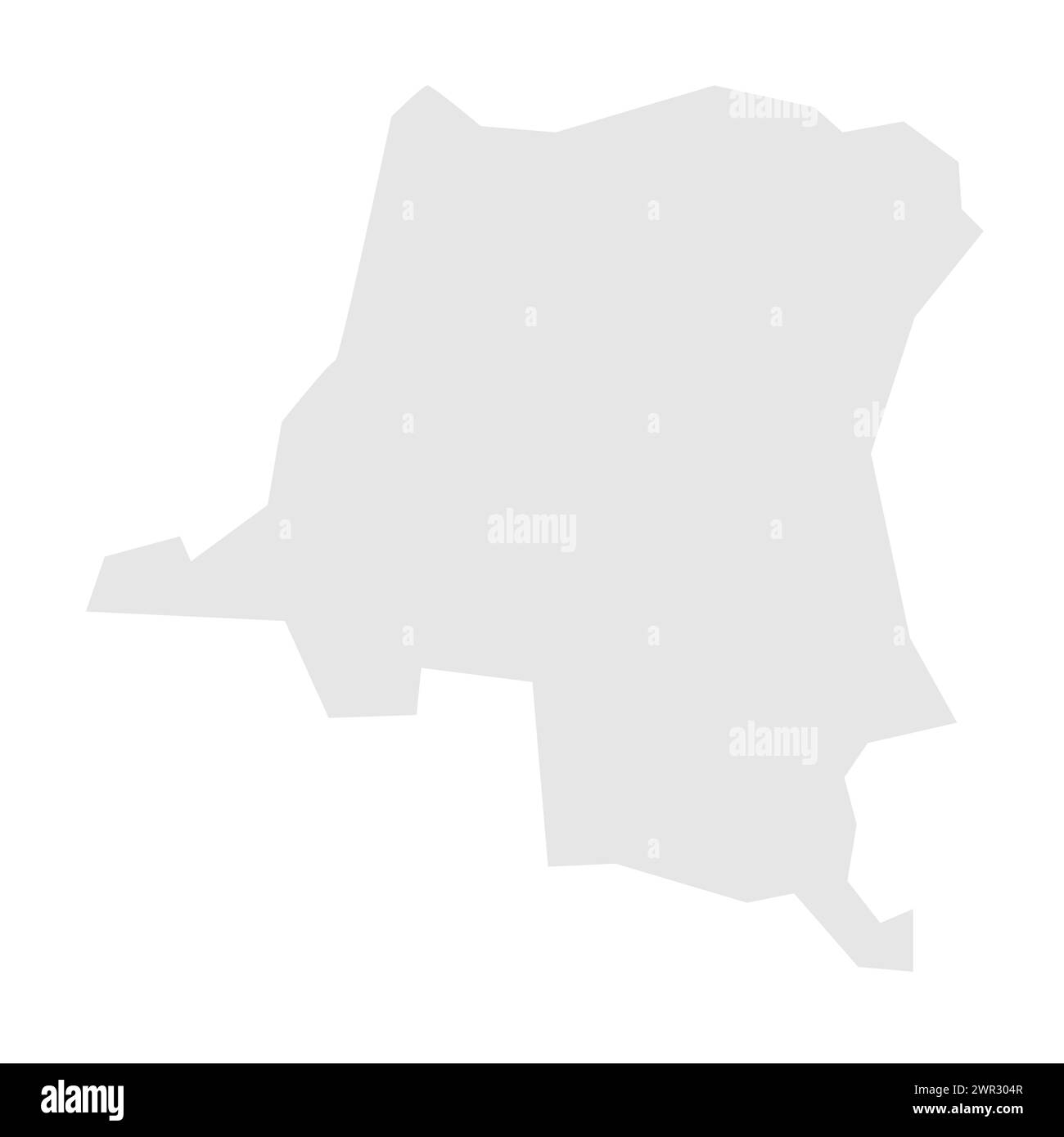 République démocratique du Congo carte simplifiée du pays. Silhouette gris clair avec des angles vifs isolés sur fond blanc. Icône vectorielle simple Illustration de Vecteur République démocratique du Congo carte simplifiée du pays. Silhouette gris clair avec des angles vifs isolés sur fond blanc. Icône vectorielle simple Illustration de Vecteur
