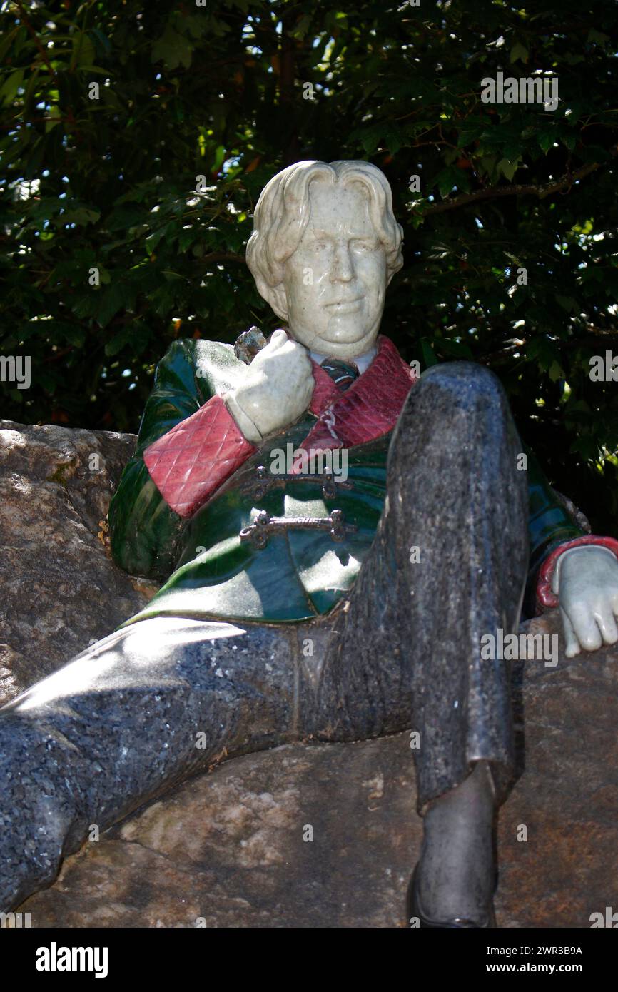 Statue d'Oscar Wilde, Merrion Square, Dublin, Irlande/ Irlande (nur für redaktionelle Verwendung. Keine Werbung. Http://www.360-berl Referenzdatenbank : Banque D'Images