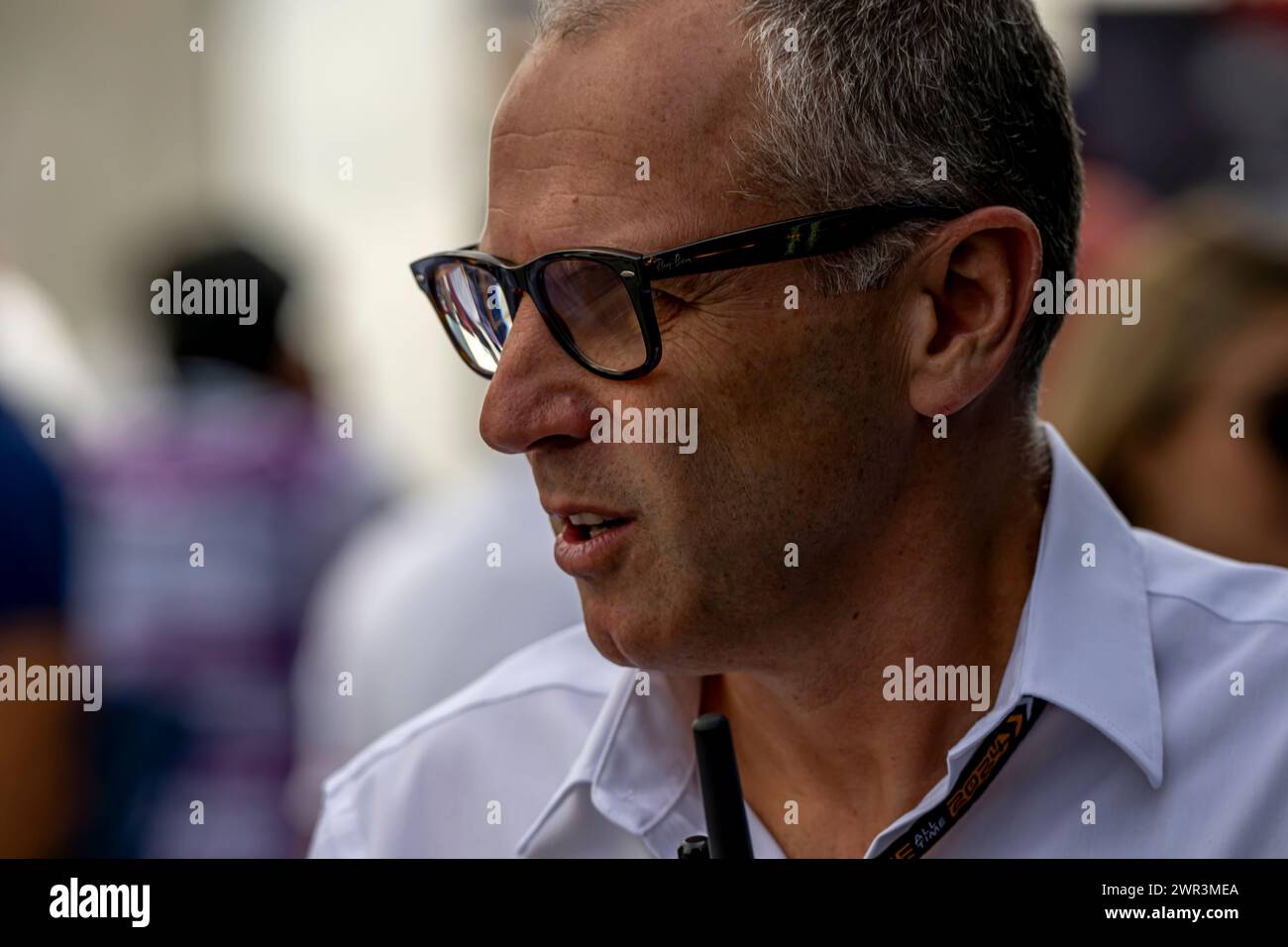 Jeddah, Arabie Saoudite, 10 mars 2024, Stefano Domenicali, Président Directeur général du Groupe F1, présent le jour de la course, tour 02 du championnat de formule 1 2024. Crédit : Michael Potts/Alamy Live News Banque D'Images