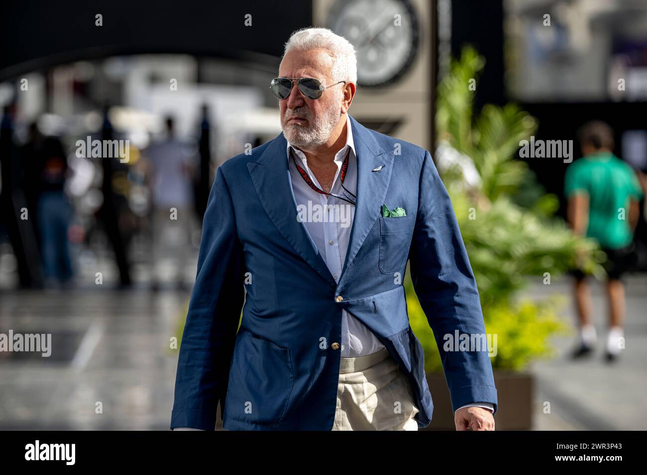 Jeddah, Arabie Saoudite, 10 mars 2024, Lawrence Stroll, le PDG de l'équipe de F1 Aston Martin assiste au jour de la course, manche 02 du championnat de formule 1 2024. Crédit : Michael Potts/Alamy Live News Banque D'Images