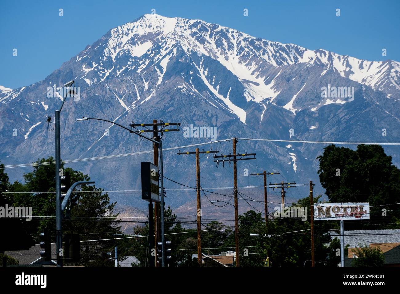 Ville de Bishop, Californie, est de Sierras États-Unis Banque D'Images