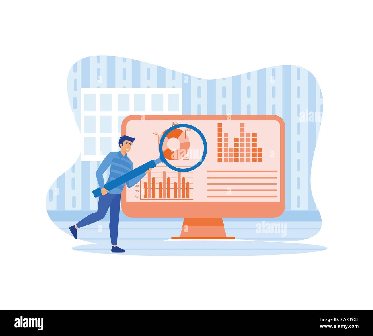 Recherche marketing, recherche sur la concurrence, comportement des consommateurs, groupe de discussion. illustration moderne vectorielle plate Illustration de Vecteur