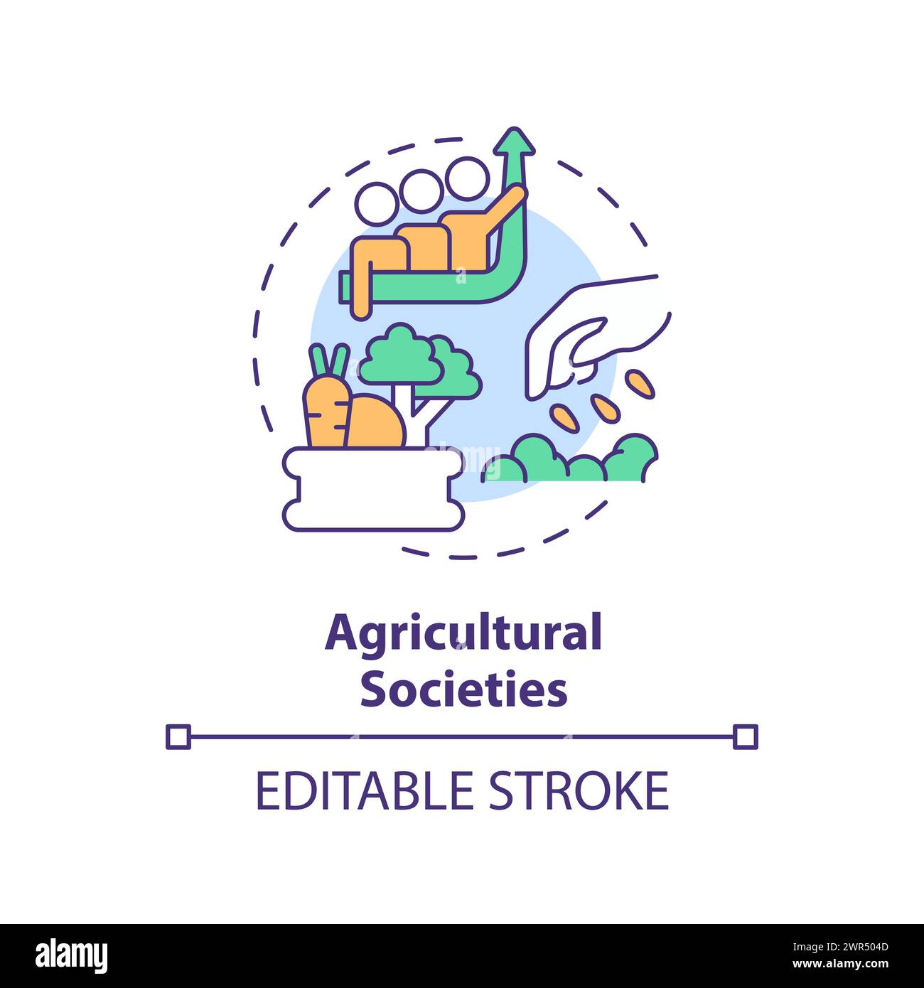 Icône de concept multicolore de société agricole Illustration de Vecteur