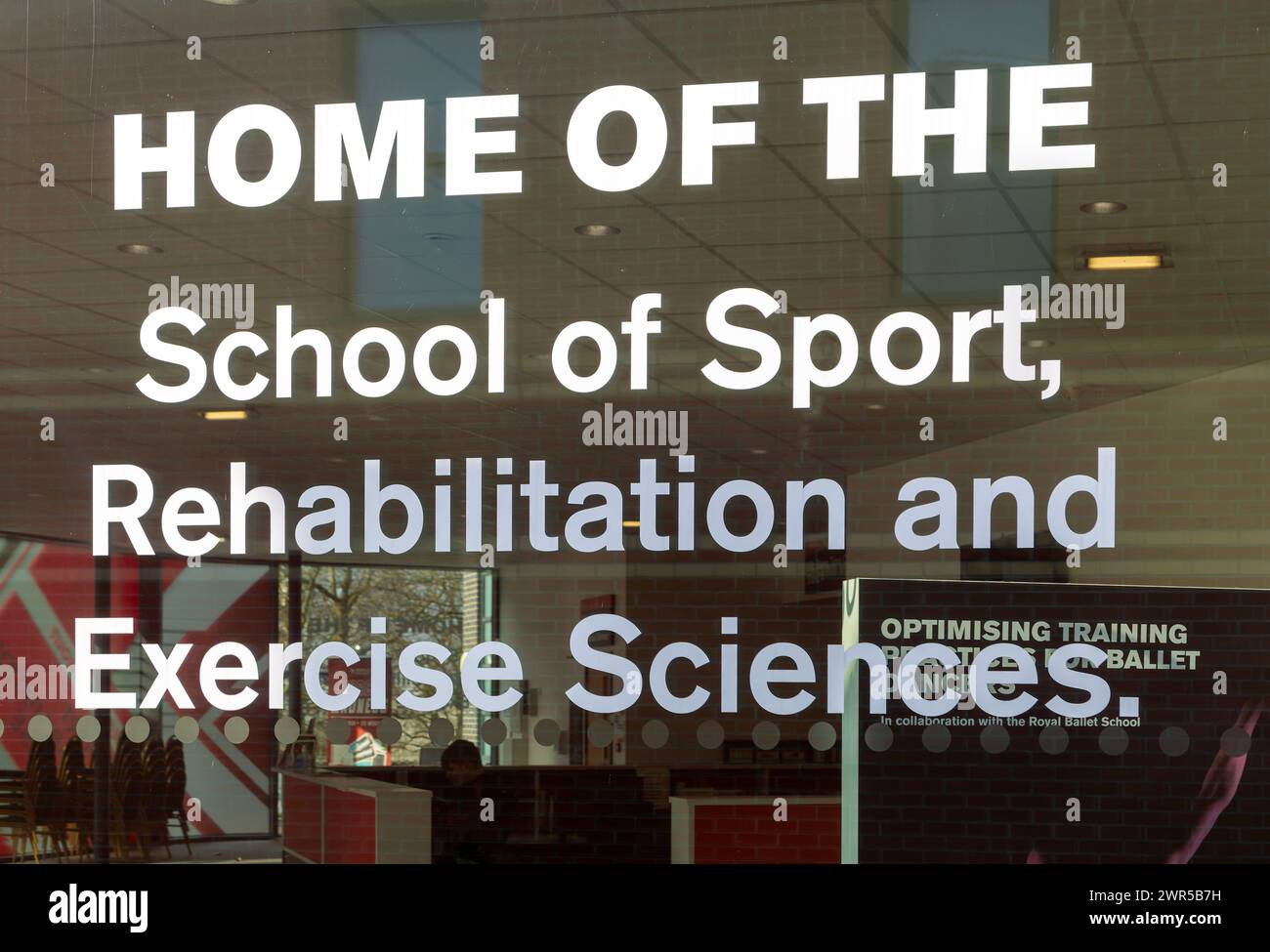 School of Sport, Rehabilitation and Exercise Sciences, Université d'Essex, Colchester, Essex, Angleterre, ROYAUME-UNI Banque D'Images