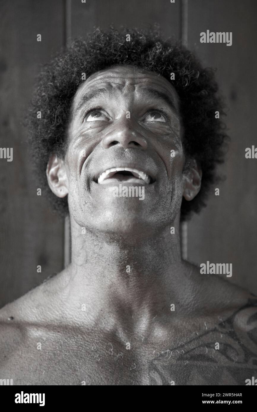 Portrait d'un surfeur hawaïen. Banque D'Images