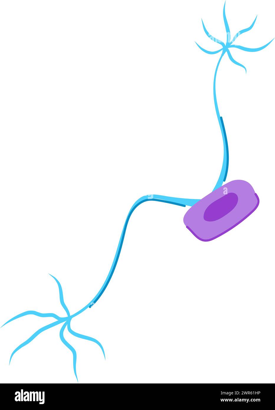 illustration vectorielle de dessin animé de neurones ai Illustration de Vecteur