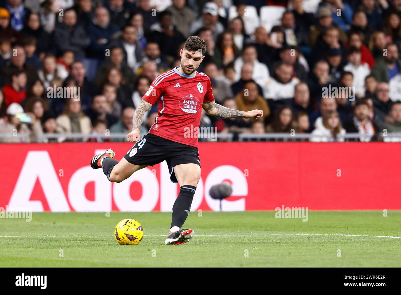 Unai Nunez du Celta de Vigo lors du match de football de la Liga entre le Real Madrid et le RC Celta de Vigo le 10 mars 2024 au stade Santiago Bernabeu de Madrid, Espagne Banque D'Images