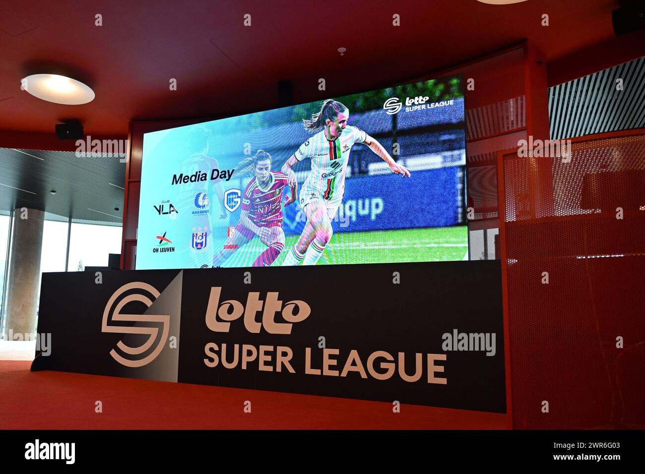 Diegem, Belgique. 11 mars 2024. Illustration photo lors d'une Journée des médias de la Super Ligue du Lotto avant les play-offs de la saison 2023 - 2024 de la Super Ligue belge du Lotto pour femmes, le lundi 11 mars 2024 à Diegem, Belgique . Crédit : Sportpix/Alamy Live News Banque D'Images