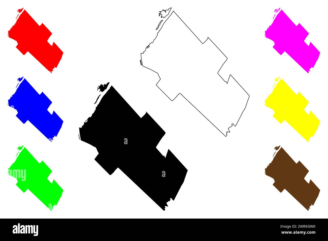 Carte de Longueuil (Canada, Province de Québec) illustration vectorielle, croquis de la carte de la ville de Longueuil Illustration de Vecteur