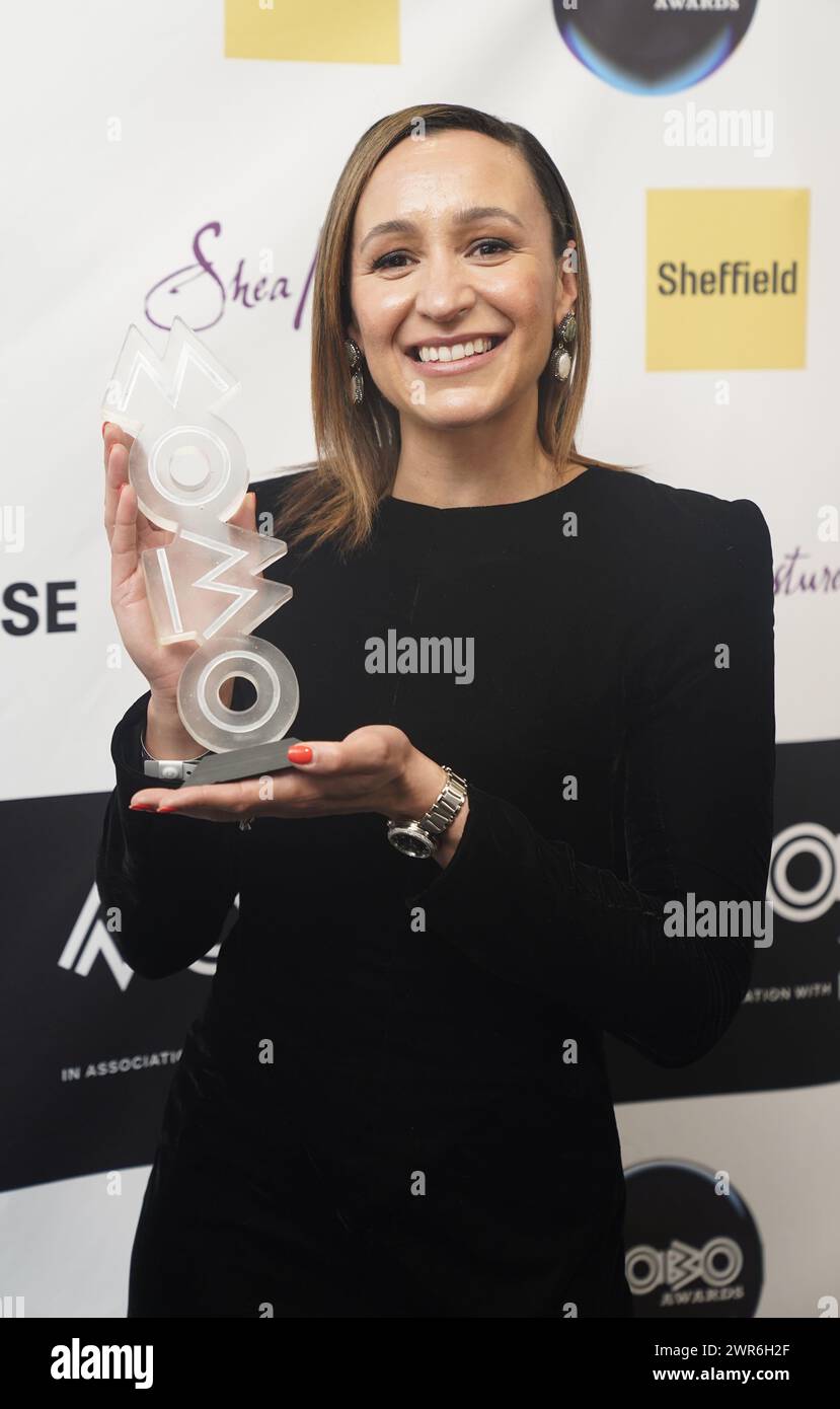 Photo du fichier PA de Jessica Ennis-Hill avec son prix Paving the Way aux Mobo Awards 2024. Voir PA Feature WELLBEING Jess Ennis Hill. AVERTISSEMENT : cette image ne doit être utilisée que pour accompagner le BIEN-ÊTRE DE la fonction PA Jess Ennis Hill. Banque D'Images