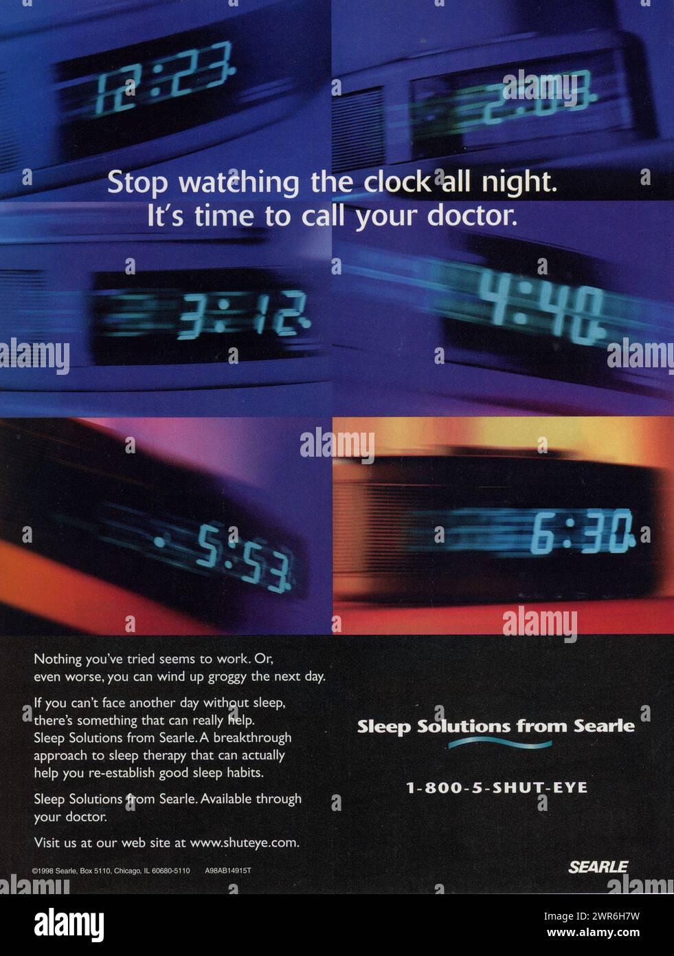 Vintage 'Time' magazine 23 novembre 1998 numéro annonce, États-Unis Banque D'Images