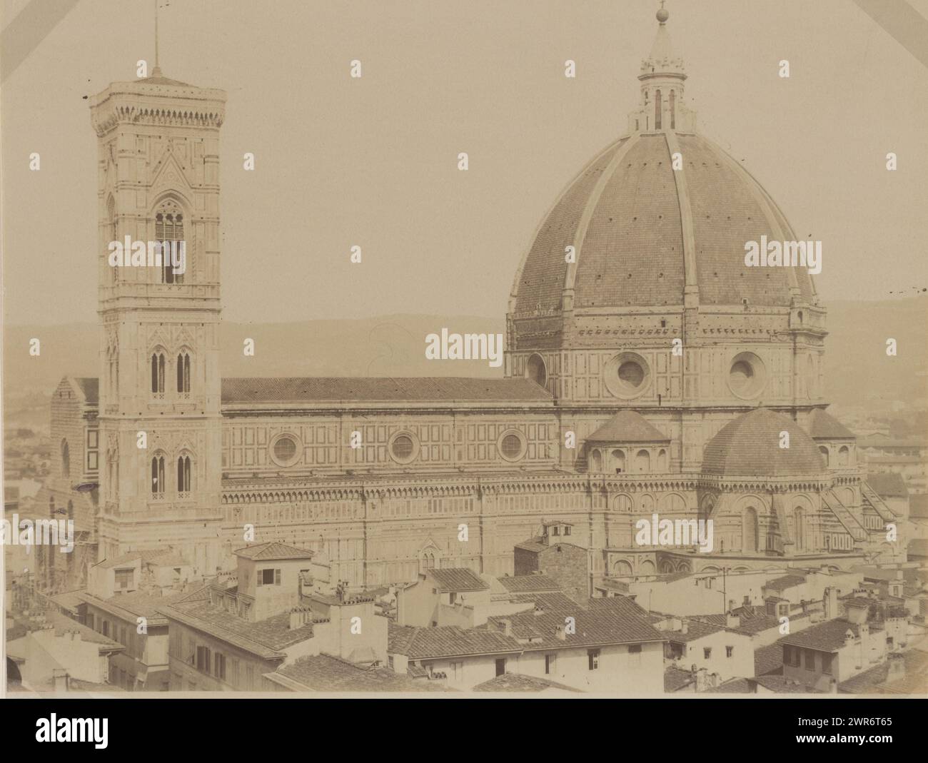 Cathédrale de Florence, Italie, il Duomo di or S. Michele (titre sur objet), Firenze (titre de la série sur objet), Fratelli Alinari, (attribué à), éditeur : Fratelli Alinari, (attribué à), Florence, 1857 - 1900, papier, tirage albumine, hauteur 185 mm × largeur 236 mm, photographie Banque D'Images