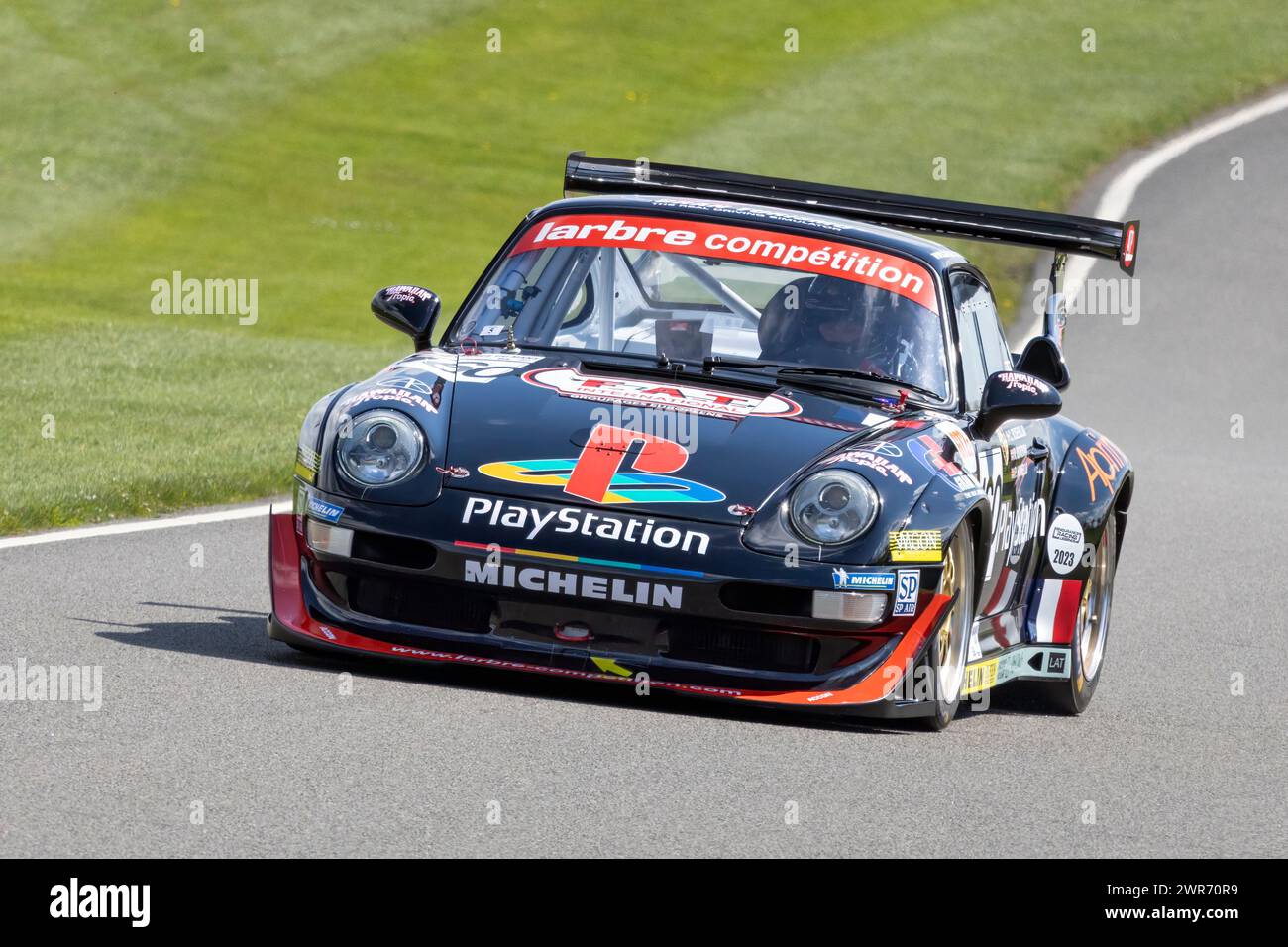 Porsche 993 GT2 R 1997, célébration du 60e anniversaire de Porsche, Goodwood 80e réunion des membres, Sussex, Royaume-Uni. Banque D'Images