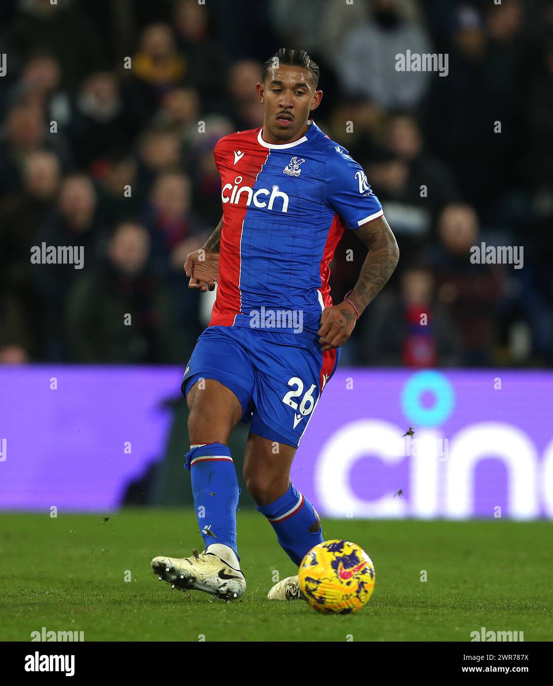 Chris Richards de Crystal Palace. - Crystal Palace v Sheffield United, premier League, Selhurst Park Stadium, Croydon, Royaume-Uni - 30 janvier 2024. Usage éditorial uniquement - des restrictions DataCo s'appliquent. Banque D'Images