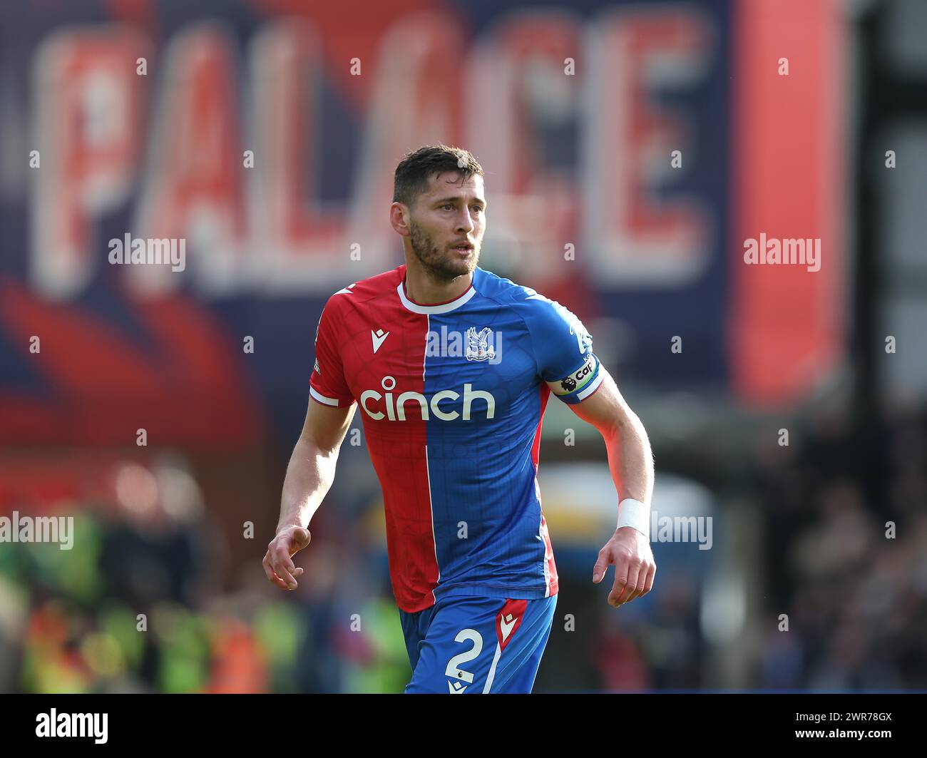 Joel Ward de Crystal Palace. - Crystal Palace v Burnley, premier League, Selhurst Park Stadium, Croydon, Royaume-Uni - 24 février 2024. Usage éditorial uniquement - des restrictions DataCo s'appliquent. Banque D'Images