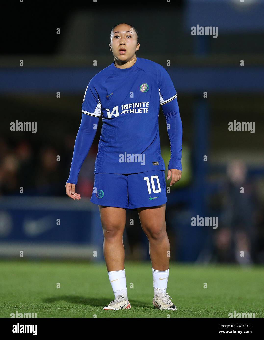 Lauren James de Chelsea Women. - Chelsea Women v Manchester City Women, Womens Super League, Kingsmeadow Stadium, Londres, Royaume-Uni - 16 février 2024. Usage éditorial uniquement - des restrictions DataCo s'appliquent. Banque D'Images