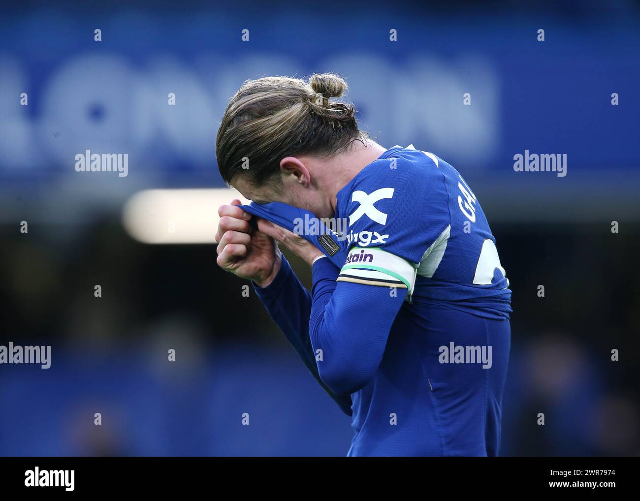 Conor Gallagher de Chelsea semble déçu et déçu. - Chelsea v Wolverhampton Wanderers, premier League, Stamford Bridge Stadium, Londres, Royaume-Uni - 4 février 2024. Usage éditorial uniquement - des restrictions DataCo s'appliquent. Banque D'Images